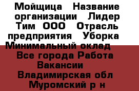 Мойщица › Название организации ­ Лидер Тим, ООО › Отрасль предприятия ­ Уборка › Минимальный оклад ­ 1 - Все города Работа » Вакансии   . Владимирская обл.,Муромский р-н